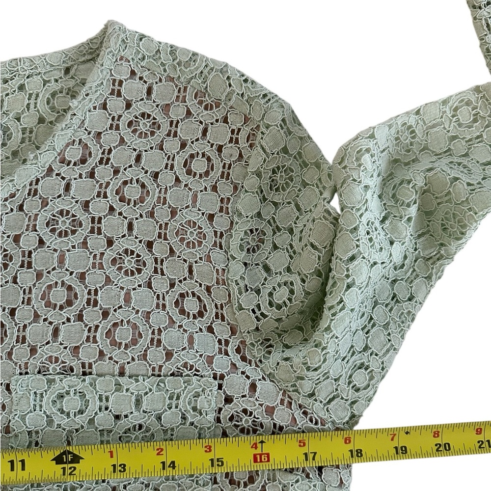 Victoria Beckham For Target Shift Dress Lace Overlay Mint Green Size M - Picture 5 of 8